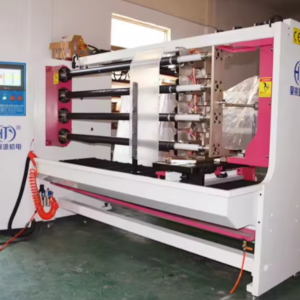 Máy cắt cuộn băng keo 4 trục quay tự động
