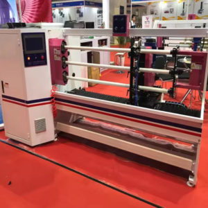 Máy cắt cuộn băng keo 3 trục tự động